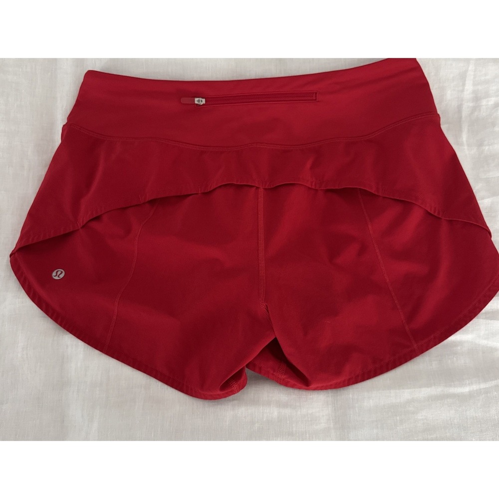 Lululemon Speed Up Lined Short Size 8 in Red